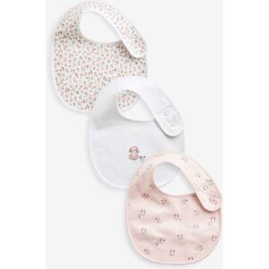 Next Pink Baby 100% Cotton Bibs 3 Pack