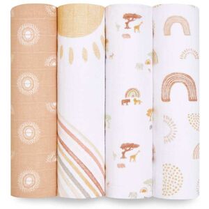Aden + Anais aden + anais Keep Rising Large 100% Cotton Muslin Blankets 4 Pack