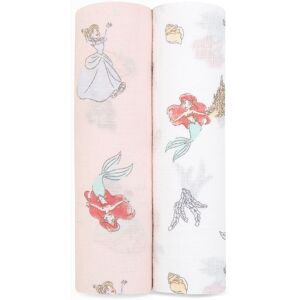 Aden + Anais aden + anais White Essentials Disney Princess 100% Cotton Muslin Blankets 2-Pack