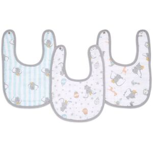 Aden + Anais aden + anais White Essentials Muslin Snap Dumbo 100% Cotton Baby Bibs 3 Pack