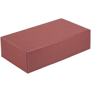 Flaschen-Geschenkkarton, offene Welle, für 2 Flaschen, bordeaux, ab 8 Stk ratioform