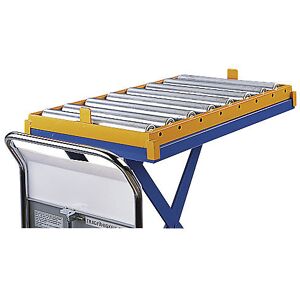 kaiserkraft Rollenbahn für Scherenhubtisch, Breite 572 mm, starr