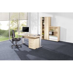 kaiserkraft PETRA - Komplettbüro, inklusive Bürodrehstuhl, Ahorn-Dekor