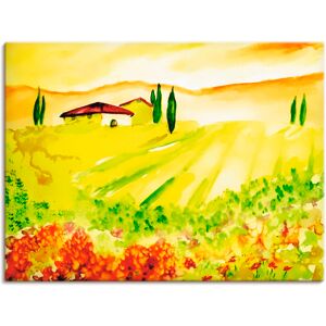 Artland Wandbild »Licht der Toskana«, Felder, (1 St.), als Leinwandbild,... Farbe Bild(er): gelb Größe