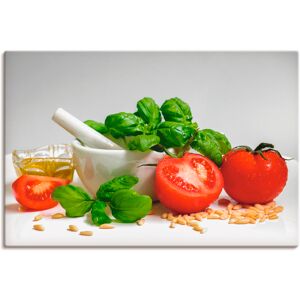 Artland Wandbild »Bereit für Pesto«, Lebensmittel, (1 St.), als Leinwandbild,... Farbe Bild(er): weiss Größe