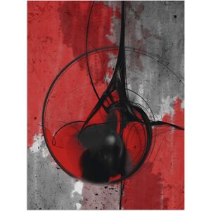 Artland Wandbild »Abstrakt in rot und schwarz«, Gegenstandslos, (1 St.), als... Farbe Bild(er): rot Größe