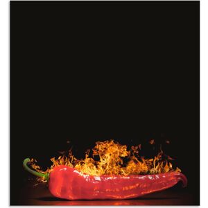Artland Küchenrückwand »Roter scharfer Chilipfeffer«, (1 tlg.), Alu... rot Größe