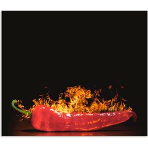 Artland Küchenrückwand »Roter scharfer Chilipfeffer«, (1 tlg.), Alu... rot Größe