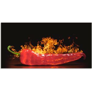 Artland Küchenrückwand »Roter scharfer Chilipfeffer«, (1 tlg.), Alu... rot Größe