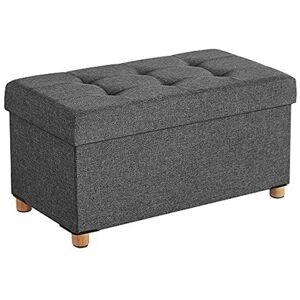 SONGMICS Truhe »76 x 38 x 40 cm« Dunkelgrau Größe