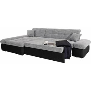 DOMO collection Ecksofa »Moric, L-Form, XXL-Sofa - Breite 300cm«, wahlweise... schwarz/weiss-grau Größe