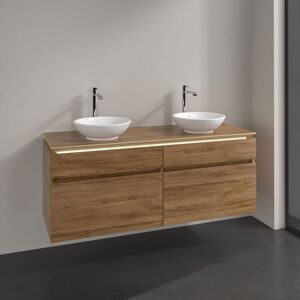 Villeroy & Boch Legato Waschtischunterschrank 140 cm mit 4 Auszügen und LED-Beleuchtung, Badmöbel,