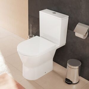 Hansgrohe EluPura Original S Stand-WC für aufgesetzten Spülkasten 640 mit horizontalem Abgang AquaChannel Flush, HygieneEffect, Badkeramik, weiß