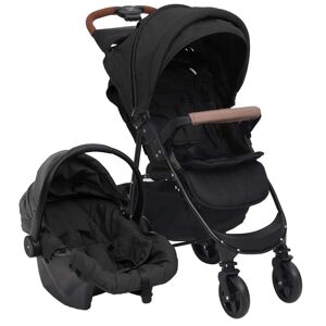 vidaXL 3-in-1 Kinderwagen Anthrazit Stahl - Anthrazit