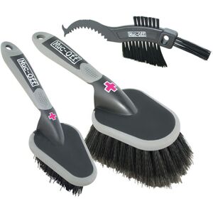 Muc-Off 3 x Brush B& 252;rstenset Grau One-Size unisex