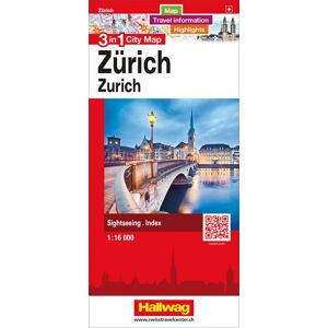 Hallwag Zürich 3 in 1 City Map 1:16 000