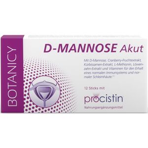 Botanicy D-MANNOSE Akut Nahrungsergänzungsmittel für Ihr Wohlbefinden 12 St.