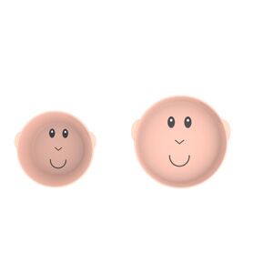 Matchstick Monkey Monkey Plate & Bowl Geschirrset für Kinder Dusty Pink 1 St.