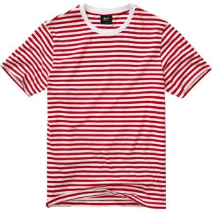 Brandit Stripe Jersey T-Shirt XL Weiss Rot