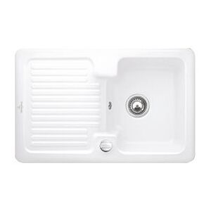 Villeroy und Boch Villeroy & Boch Condor Einbauspüle 674502R1 mit Ablaufgarnitur und Exzenterbetätigung, weiß