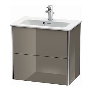 Duravit XSquare Waschtisch-Unterschrank XS416508989 61x56x38,8cm, 2 Schubkästen, Flannel Grey hochglanz