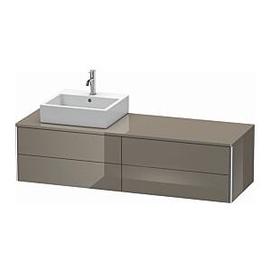 Duravit XSquare Waschtisch-Unterschrank XS4914L8989 160x40x54,8cm, 4 Schubkästen, links, Flannel Grey hochglanz