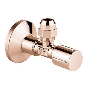 Grohe Eckventil 22037DA0 1/2" x 3/8", Metallgriff, Rosette, Quetschverschraubung 1 cm, warm sunset