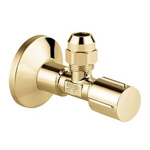 Grohe Eckventil 22037GL0 1/2" x 3/8", Metallgriff, Rosette, Quetschverschraubung 1 cm, cool sunrise