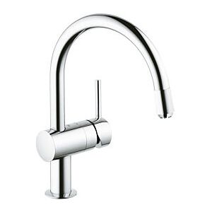 Grohe Spültischeinhebelmischer Minta 32511000 Niederdruck, herausziehbarer Auslauf, chrom