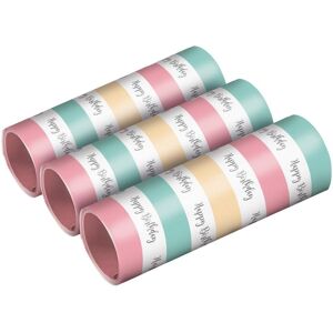 Amscan 3 Rollen Luftschlangen Happy Birthday Pastel 4 M Multicolor