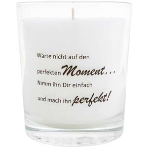 Herzog Kerzen AG Stumpenkerze »Kerze im Glas« weiss Ø/H: 9,5 cm x 11 cm