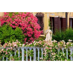 Papermoon Fototapete »GARTEN-BLUMEN BÄUME PFLANZEN STEINE WALD PERGOLA BLÜTEN« bunt B/L: 4,00 m x 2,60 m