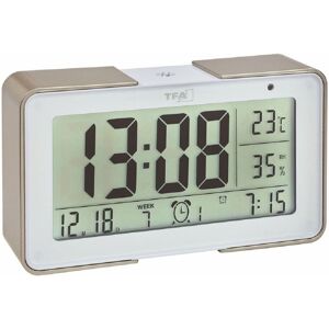 TFA Dostmann Wecker Champagner, weiss