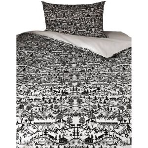 Hubatka TEXTIL Bettbezug »Scherenschnitt 1«, (1 St.) Schwarz, weiss B/L: 160 cm x 210 cm