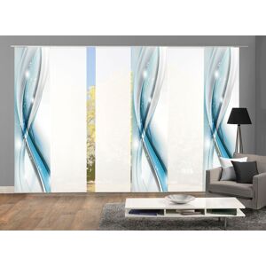 HOME WOHNIDEEN Schiebegardine »GLIWE«, (6 St.), Schiebevorhang Digi 6er Set... aquablau 245 cm