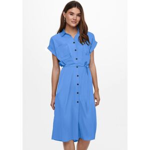 ONLY Hemdblusenkleid »ONLHANNOVER S/S SHIRT DRESS NOOS WVN«, Sommerkleid ultramrine 40 (L)
