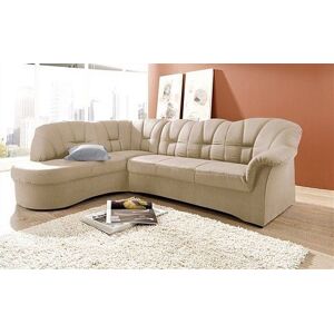 DOMO collection Ecksofa »Papenburg, zeitlose Rückensteppung, elegante... natur