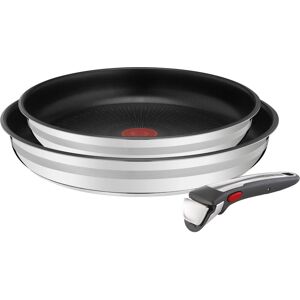 Tefal Pfannen-Set »Jamie Oliver Ingenio On 3-teilig 24 cm/28 cm«, Edelstahl Schwarz