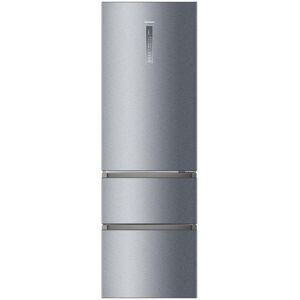 HAIER Kühl-/Gefrierkombination, A3FE8, 190,5 cm hoch, 59,5 cm breit silberfarben