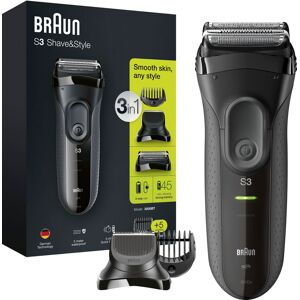 Braun Elektrorasierer »Series 3 Shave&Style 3000BT« schwarz