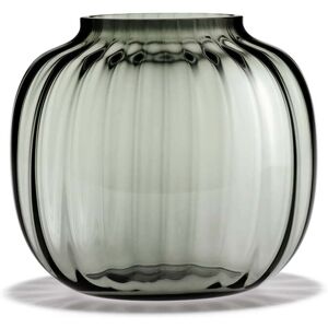 Holmegaard - Primula Vase, oval, H 17,5 cm, smoke