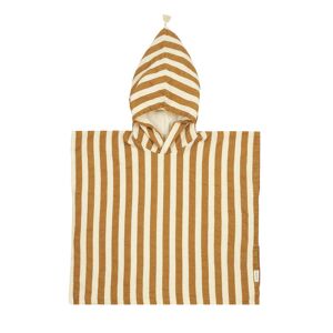 Nobodinoz - Portofino Musselin Poncho 1-3 Jahre, honey stripes waffle