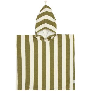 Nobodinoz - Portofino Musselin Poncho 1-3 Jahre, pistachio stripes waffle