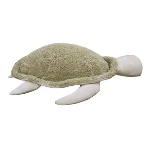 Lorena Canals - Sea Turtle Pouf, 85 x 115 cm, olive / natur