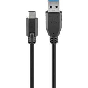 Goobay USB 3.2 GEN 1 (USB3.0) Anschlusskabel - USB-C auf USB-A - 5Gbit/s - USB-Adapter - OTG Kabel - USB-C auf USB-A Anschlusskabel - 3m - 5Gbit/s - GEN 1 - schwarz