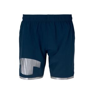 TOM TAILOR Herren Funktions Shorts mit Logo Print, blau, Logo Print, Gr. S