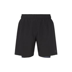 TOM TAILOR Herren 2-in-1 Shorts, schwarz, Uni, Gr. S