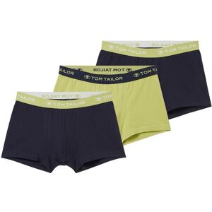 TOM TAILOR Herren Hip Pants 3-er Set, grün, Uni, Gr. 5