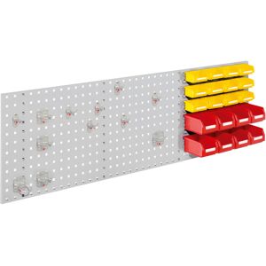 Kappes Systeme Kappes ®RasterPlan Kombiplattenset 3 1x Lochplatte 1500x450mm 1x Zubehörsortiment 32-teilig Lichtgrau RAL 7035