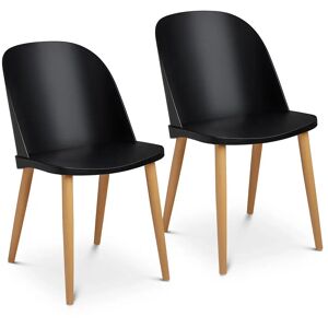 Fromm & Starck Stuhl - 2er Set - bis 150 kg - Sitzfläche 43,5 x 43 cm - schwarz STAR_SEAT_11